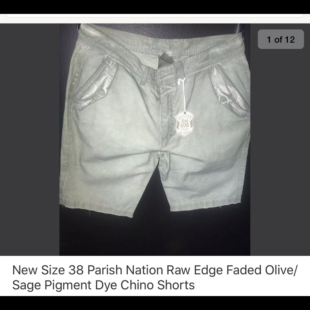 SageOlive Pigment Dye Shorts 32-34-36-38 $54